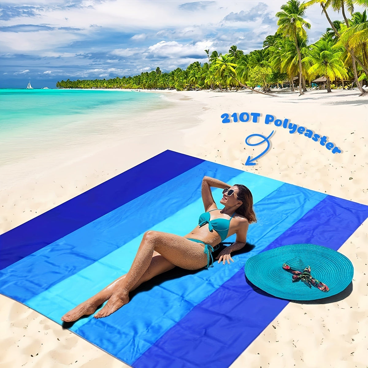 Couverture de plage imperméable anti-sable, deux grands formats
