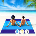 Couverture de plage imperméable anti-sable, deux grands formats, bleu