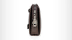 Portefeuille long homme en similicuir à double zip, 22 cm