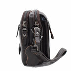 Grand portefeuille homme en cuir, 23 cm, poche monnaie zippée