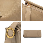 Sac besace femme en cuir grainé, sangle réglable, quatre coloris