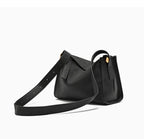 Sac besace femme en cuir grainé, sangle réglable, quatre coloris