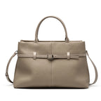 Sac cabas structuré femme, détail ceinture, quatre coloris, beige