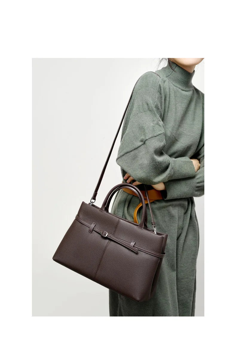 Sac cabas structuré femme, détail ceinture, quatre coloris