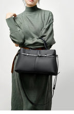 Sac cabas structuré femme, détail ceinture, quatre coloris