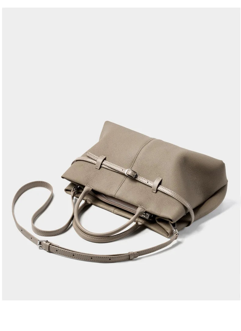 Sac cabas structuré femme, détail ceinture, quatre coloris
