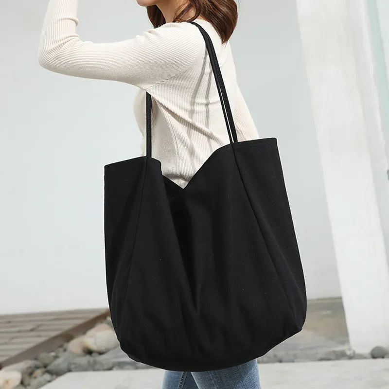 Grand sac cabas en tissu femme, pliable et lavable en machine