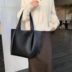 Sac cabas femme carré 31 x 31 cm, noir, marron ou kaki