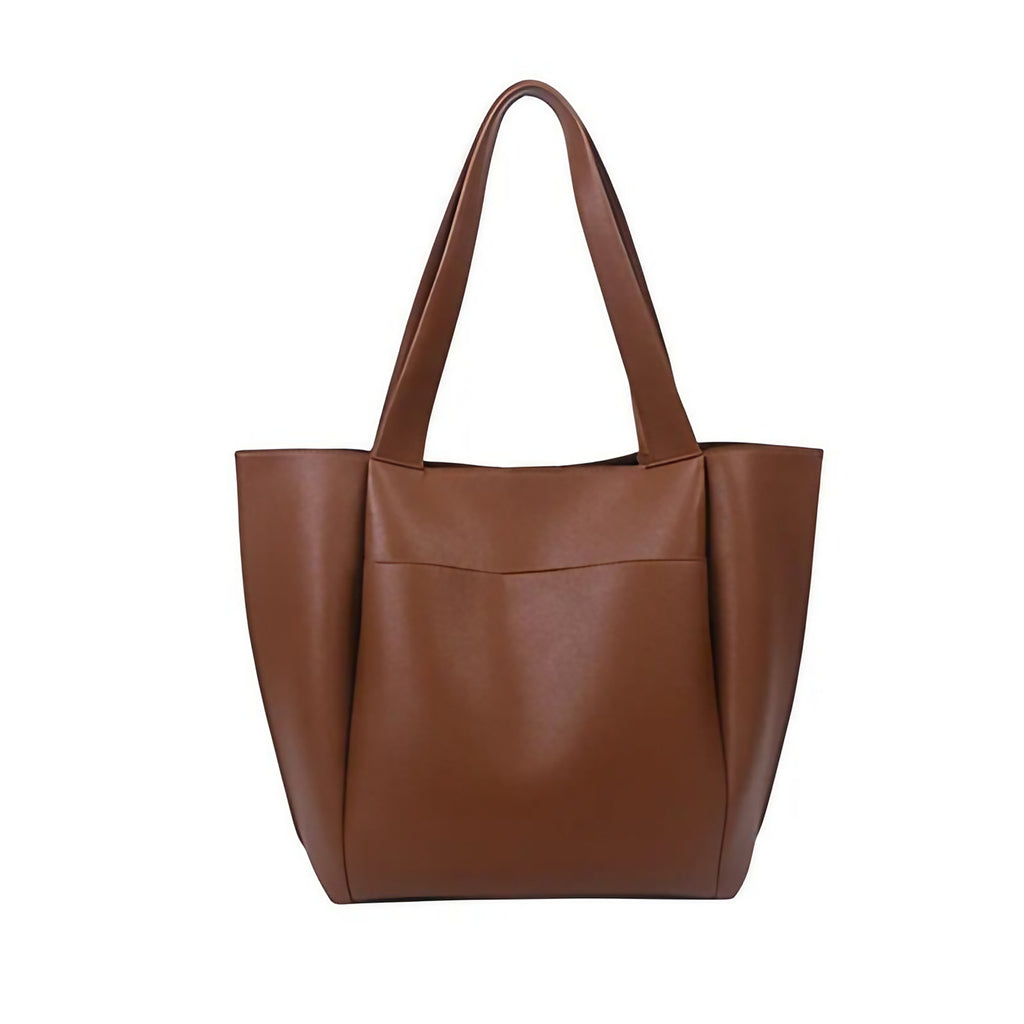 Sac cabas femme carré 31 x 31 cm, noir, marron ou kaki, marron