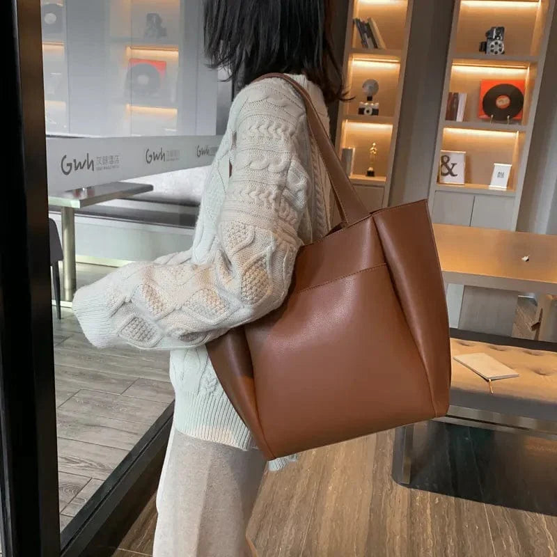 Sac cabas femme carré 31 x 31 cm, noir, marron ou kaki