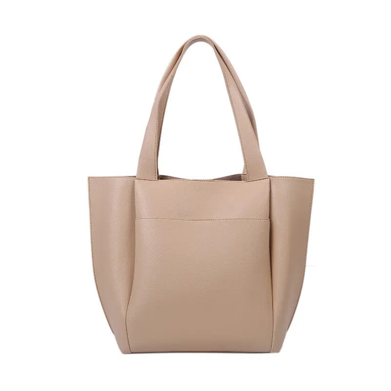 Sac cabas femme carré 31 x 31 cm, noir, marron ou kaki, kaki