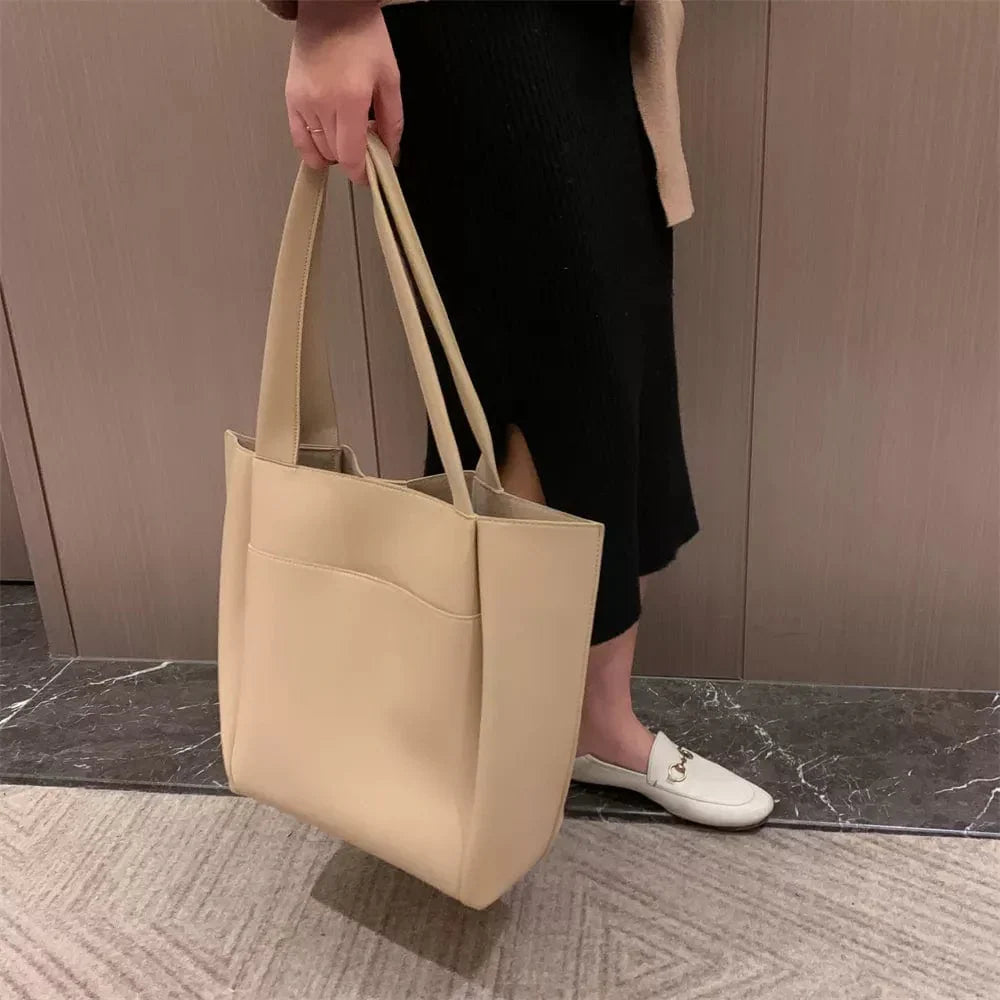Sac cabas femme carré 31 x 31 cm, noir, marron ou kaki