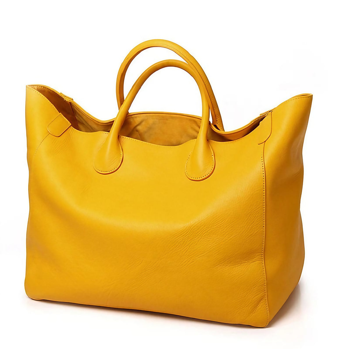 Grand sac cabas femme 54 cm pour ordinateur portable, six coloris, jaune