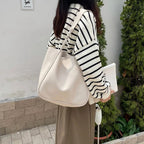 Grand sac cabas femme en similicuir, bandoulière réglable, beige