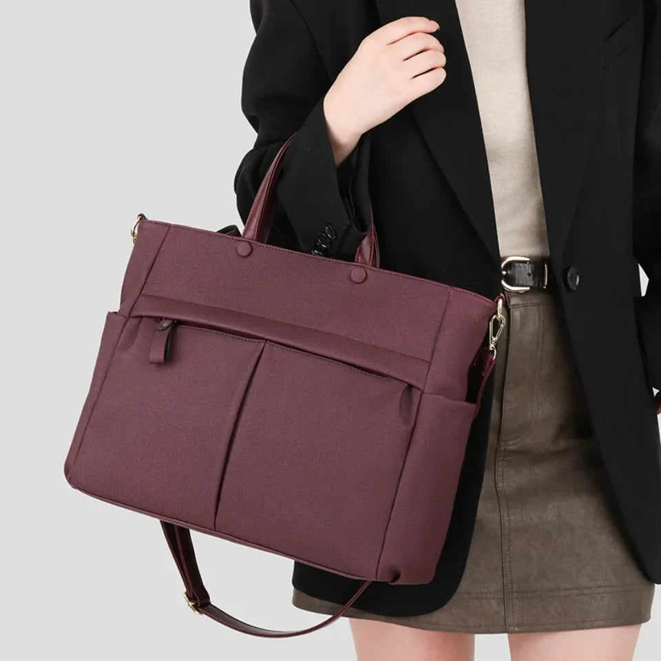 Sac cabas femme grand format, ordinateur 14 pouces, passe-trolley