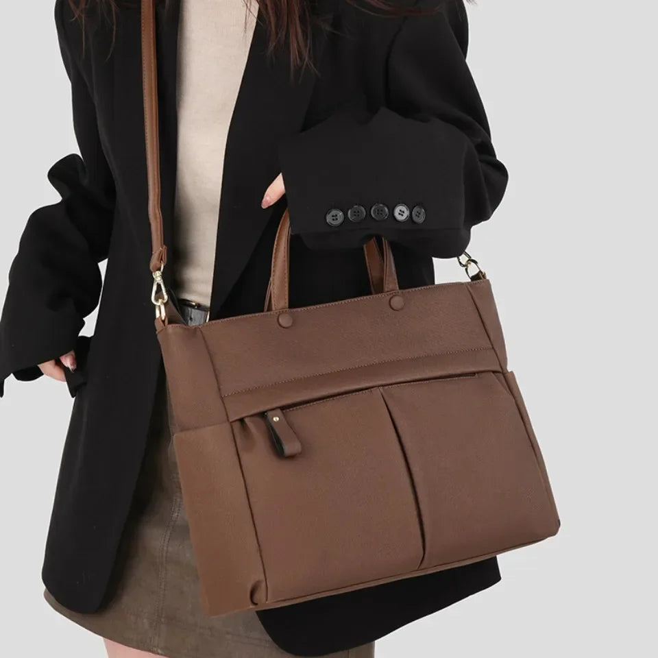 Sac cabas femme grand format, ordinateur 14 pouces, passe-trolley