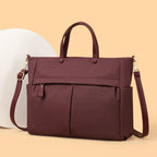 Sac cabas femme grand format, ordinateur 14 pouces, passe-trolley, bordeaux