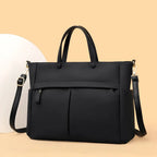 Sac cabas femme grand format, ordinateur 14 pouces, passe-trolley, noir