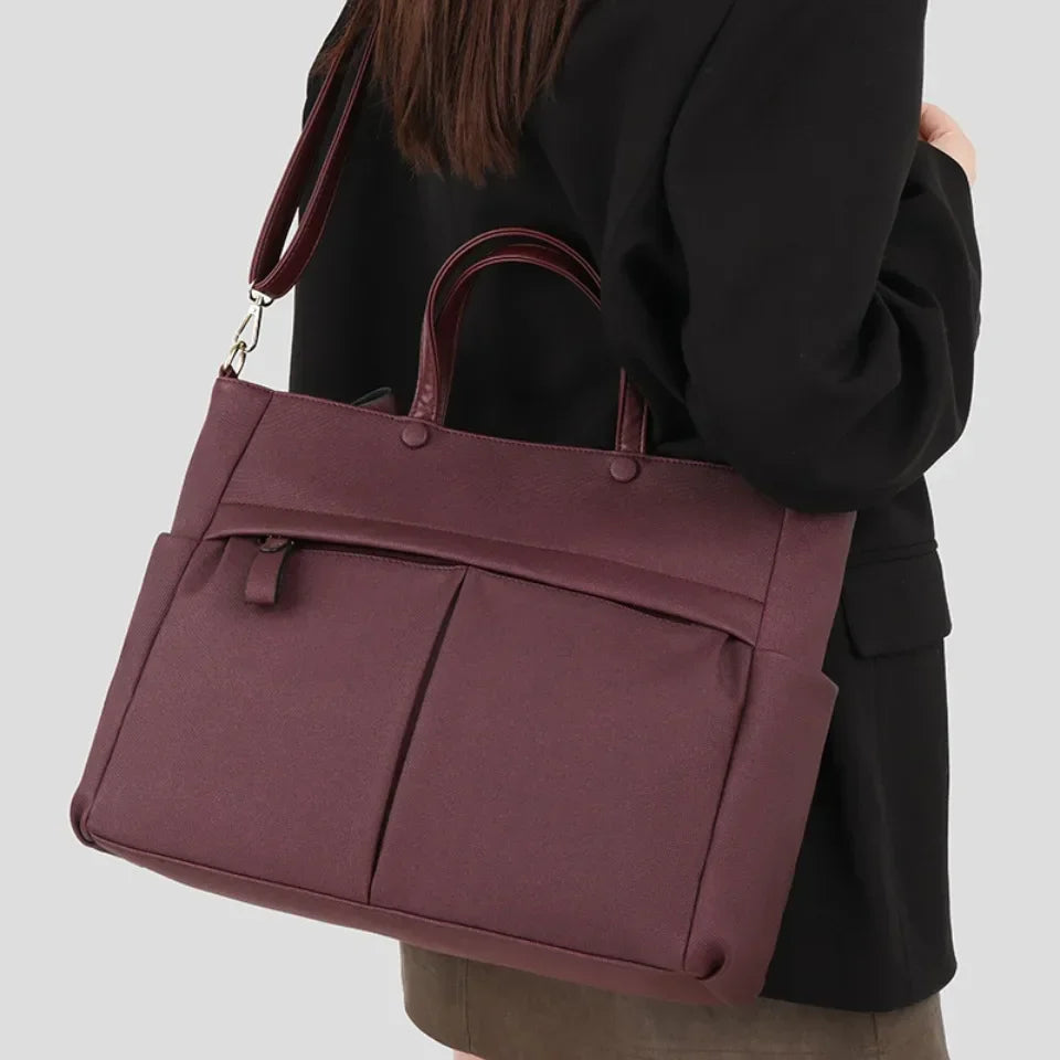Sac cabas femme grand format, ordinateur 14 pouces, passe-trolley