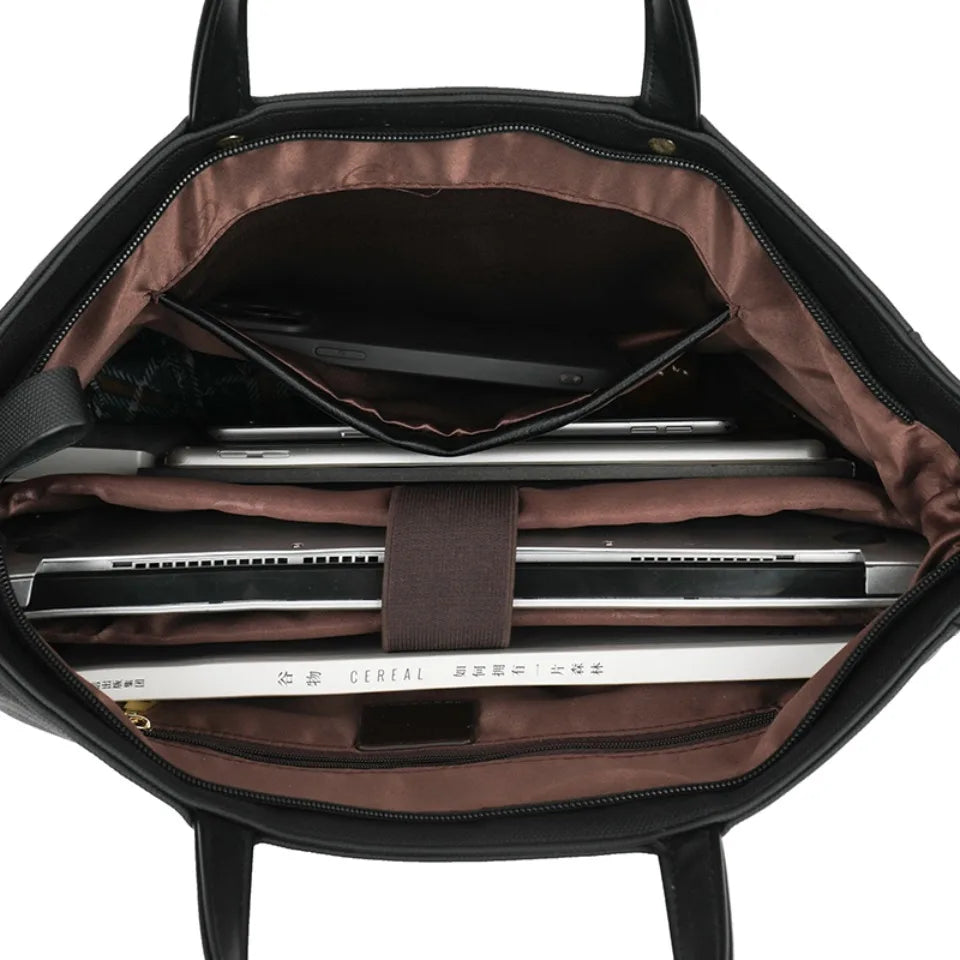 Sac cabas femme grand format, ordinateur 14 pouces, passe-trolley