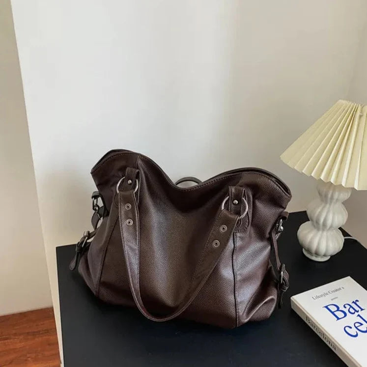 Sac cabas femme en similicuir souple, ordinateur 15,6 pouces