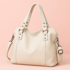 Sac cabas femme en similicuir souple, ordinateur 15,6 pouces, beige