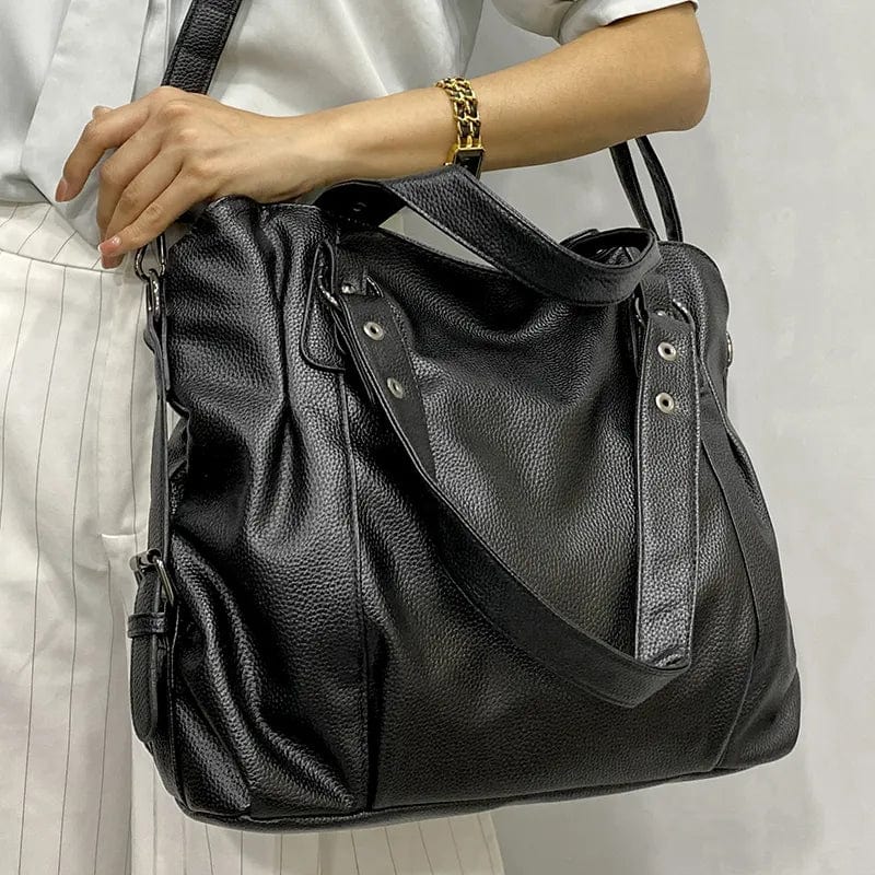 Sac cabas femme en similicuir souple, ordinateur 15,6 pouces