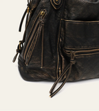 Grand sac de cours femme en similicuir zippé, 36 x 26 x 15 cm