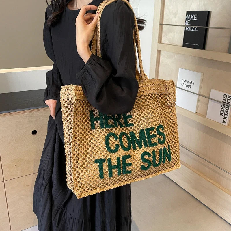 Grand sac de plage femme zippé et pliable, 40 x 32 x 10 cm