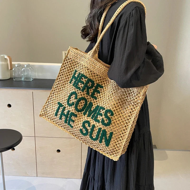 Grand sac de plage femme zippé et pliable, 40 x 32 x 10 cm
