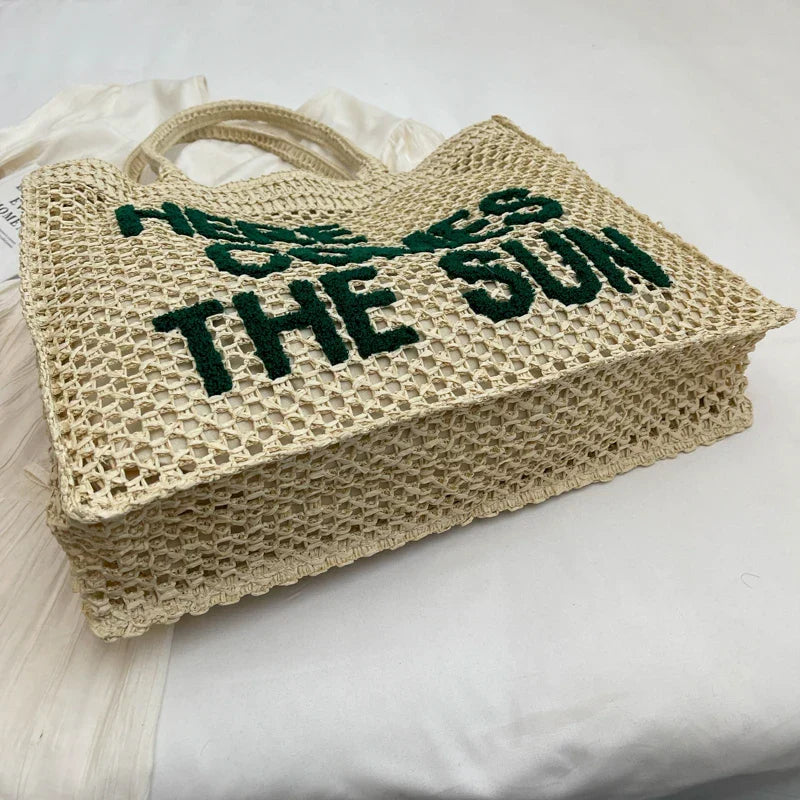 Grand sac de plage femme zippé et pliable, 40 x 32 x 10 cm