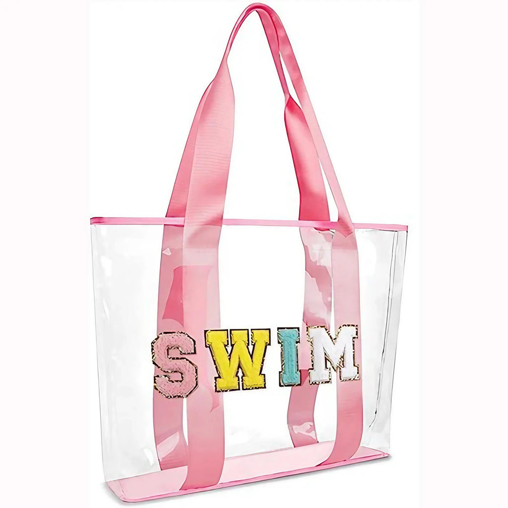 Sac de plage rose à inscription en éponge, quatre modèles, rose