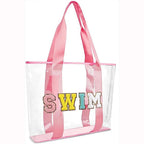 Sac de plage rose à inscription en éponge, quatre modèles, rose