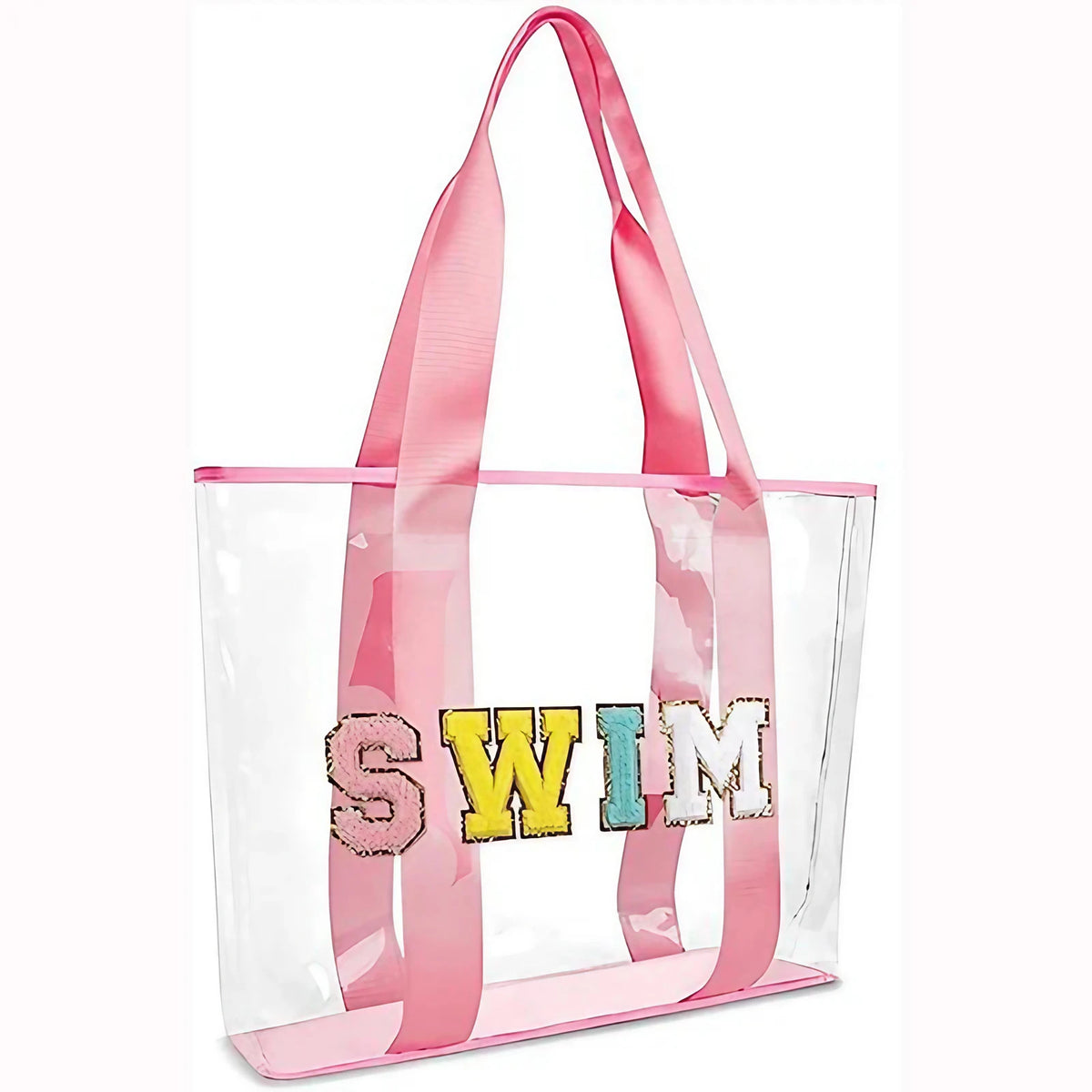 Sac de plage rose à inscription en éponge, quatre modèles, rose