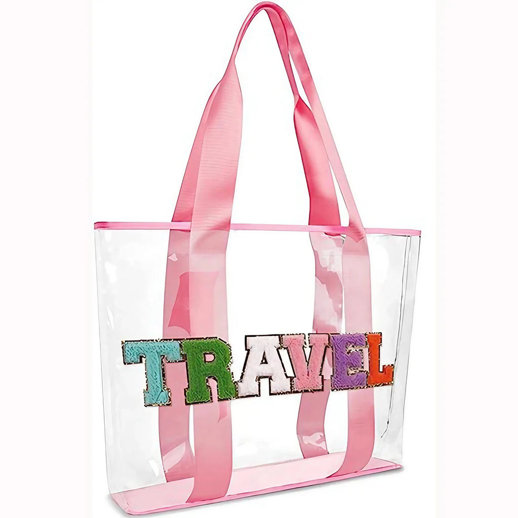 Sac de plage rose à inscription en éponge, quatre modèles, rose