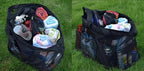 Grand sac de plage familial en maille, cinq poches, pliable