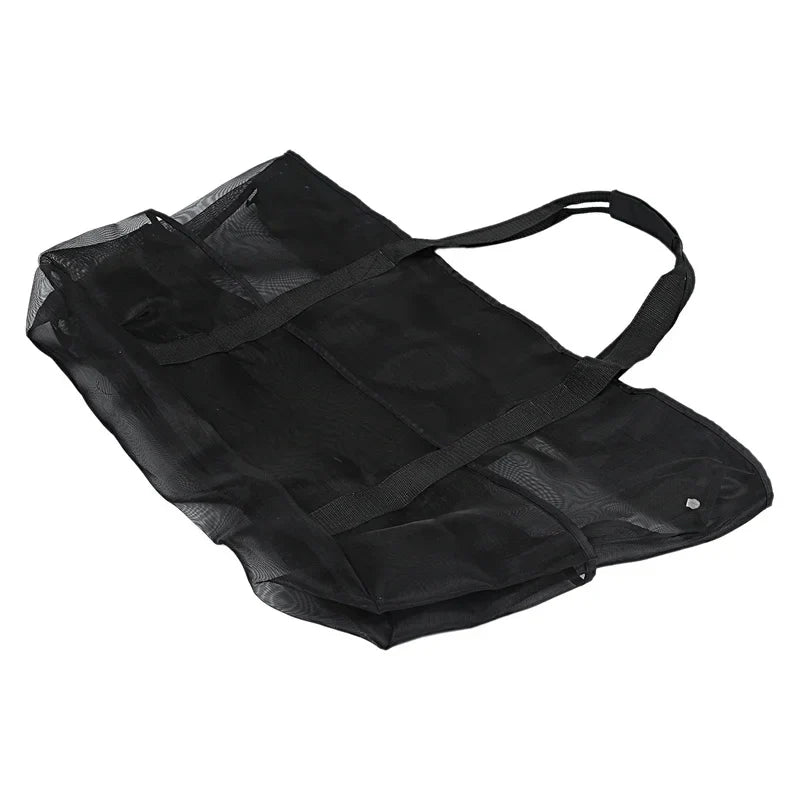 Grand sac de plage familial en maille, cinq poches, pliable