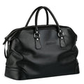 Sac de voyage femme en cuir noir, 46 x 31 x 21 cm, noir