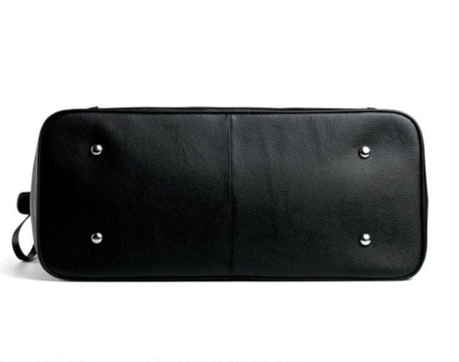 Sac de voyage femme en cuir noir, 46 x 31 x 21 cm