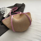 Grand sac de plage femme pliable, forme évasée, trois coloris