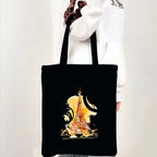 Sac cabas en toile imprimé tour Eiffel, 35 x 40 cm