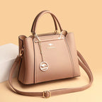 Grand sac à main femme en cuir souple, finitions dorées