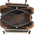 Grand sac à main femme en cuir souple, finitions dorées