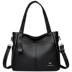 Grand sac à main femme noir, fourre-tout zippé, 30 x 26 x 12 cm
