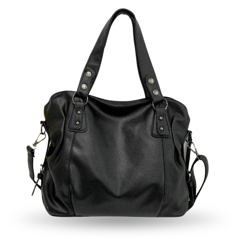 Grand sac à main femme en cuir souple, format A4 et ordinateur
