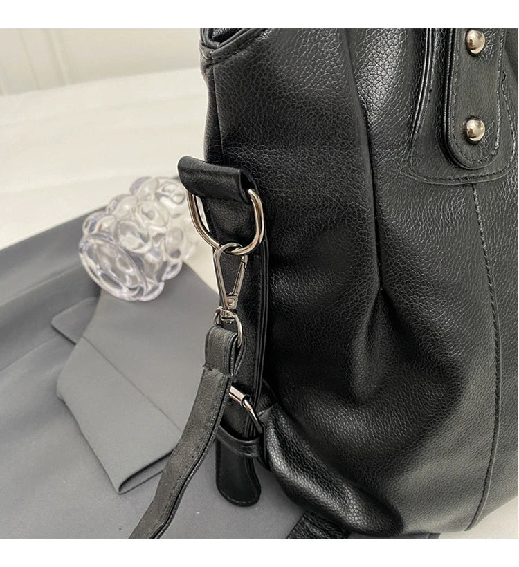 Grand sac à main femme en cuir souple, format A4 et ordinateur