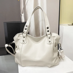 Grand sac à main femme en cuir souple, format A4 et ordinateur