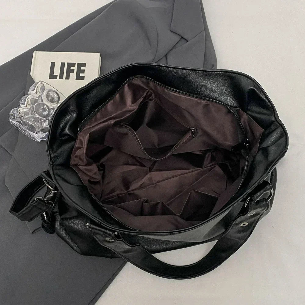 Grand sac à main femme en cuir souple, format A4 et ordinateur