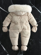 Combinaison d'hiver bébé à capuche, zip intégral, 3 à 24 mois