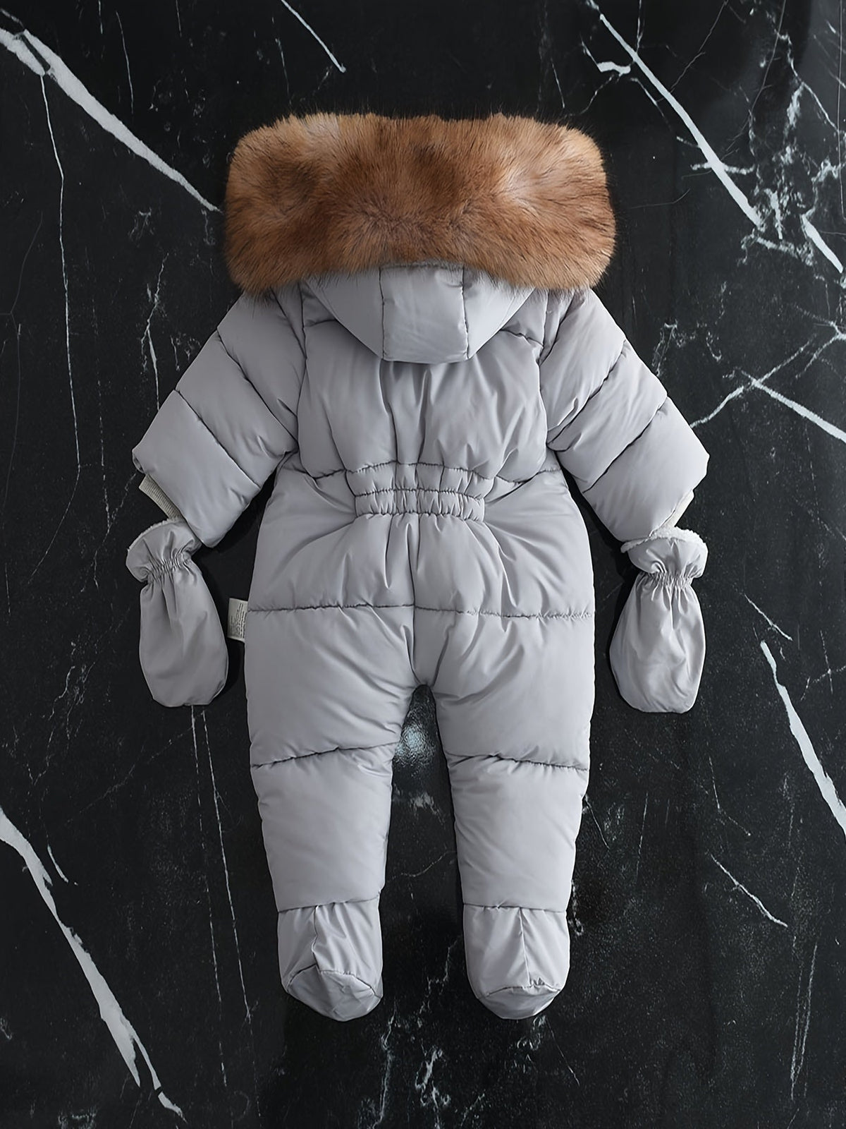 Combinaison d'hiver bébé à capuche, zip intégral, 3 à 24 mois